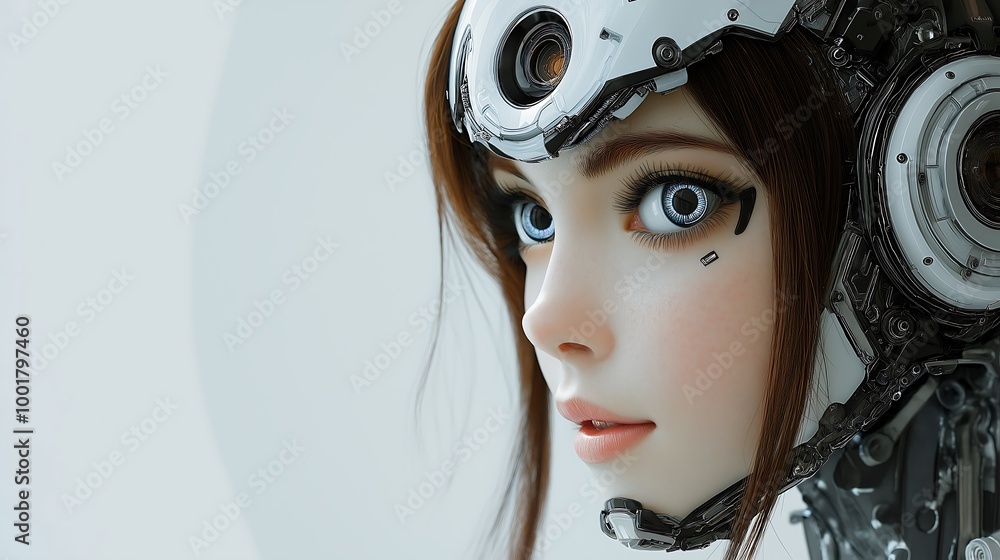 Portrait of Female AI Facing Camera Portrait of Female AI Facing Camera