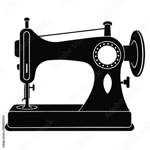 vintage-manual-sewing-machine silhouette