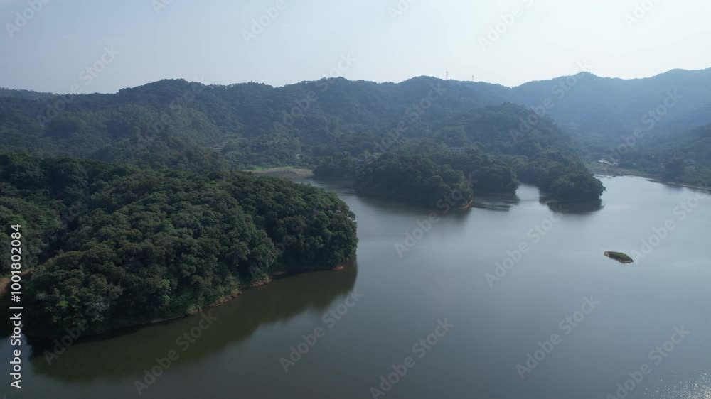 Aerial video of natural scenery, forests and lakes Aerial video of natural scenery, forests and lakes