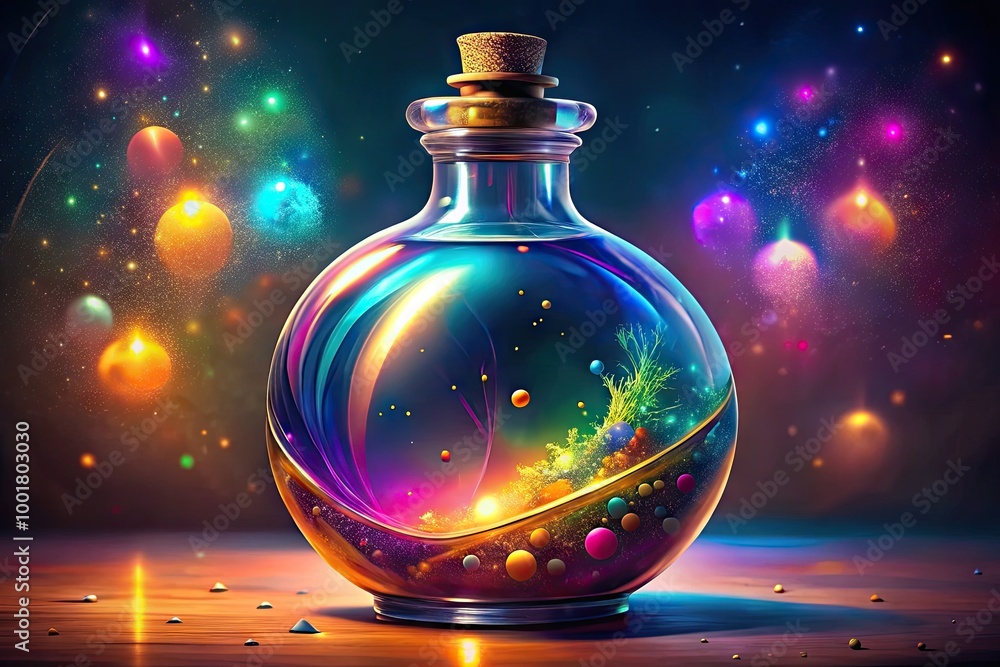 Enchanted Potion Bottle Vector Design for Magical Themes, Occult, and Fantasy Illustrations Enchanted Potion Bottle Vector Design for Magical Themes, Occult, and Fantasy Illustrations