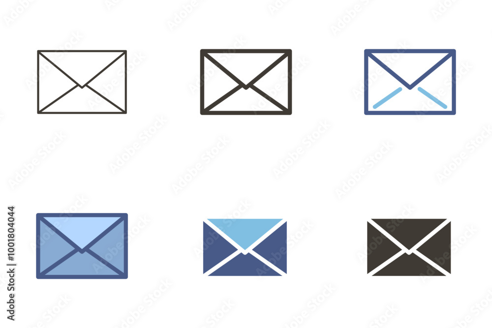 Minimalistic envelope vector icon. Email, messaging, communication, or mailing. Digital and postal correspondence graphic element Minimalistic envelope vector icon. Email, messaging, communication, or mailing. Digital and postal correspondence graphic element
