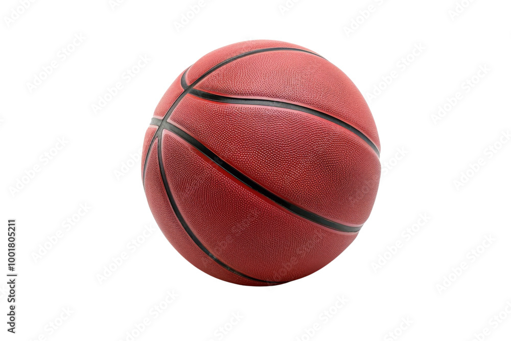 Transparent Basketball Texture Close-up - Red Leather, Black Lines, Surface Detail Transparent Basketball Texture Close-up - Red Leather, Black Lines, Surface Detail