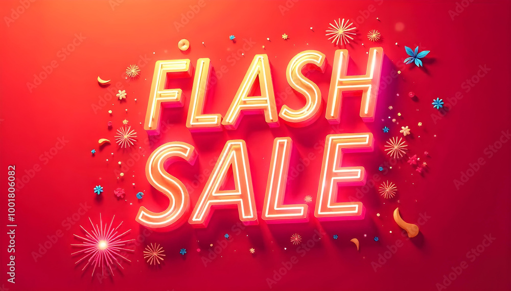 3D badge shape flash sale discount background 3D badge shape flash sale discount background