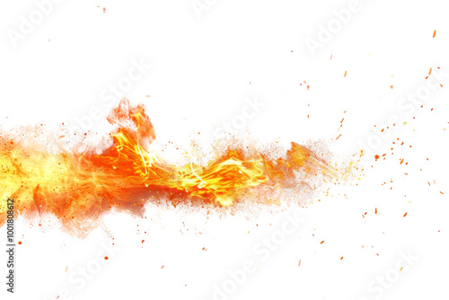 Transparent Orange Fire Abstract Background - Watercolor, Splashes, and Drops