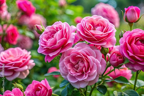 Wallpaper Mural Fresh Pink Roses in Natural Background Creating a Fragrant and Beautiful Floral Display Outdoors Torontodigital.ca