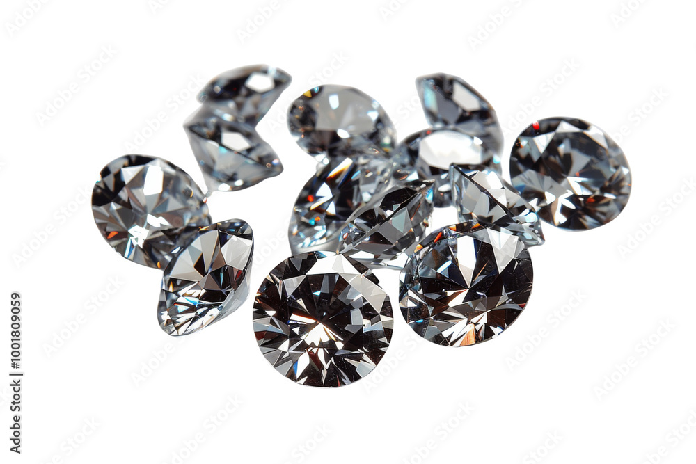 Transparent Diamonds: A Close-Up View of Brilliance and Facets Transparent Diamonds: A Close-Up View of Brilliance and Facets