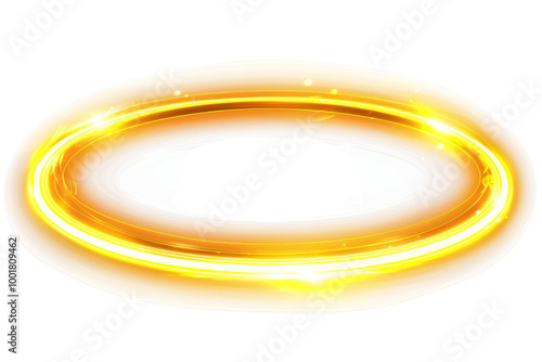 Transparent Golden Halo,  Abstract Light Effect, Artistic Concept