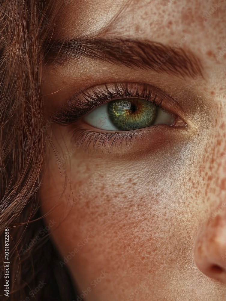 Natural beauty close up portrait with generative ai Natural beauty close up portrait with generative ai