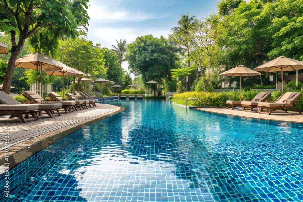 Tranquil Poolside Oasis: Relaxing Vacation Getaway Tranquil Poolside Oasis: Relaxing Vacation Getaway