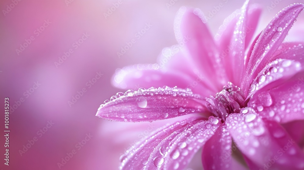 Fototapeta premium Delicate Flower Blossoming in the Soft Pink Light