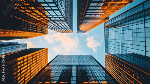 Wallpaper Mural Towering Skyscrapers Reaching for the Sky Torontodigital.ca