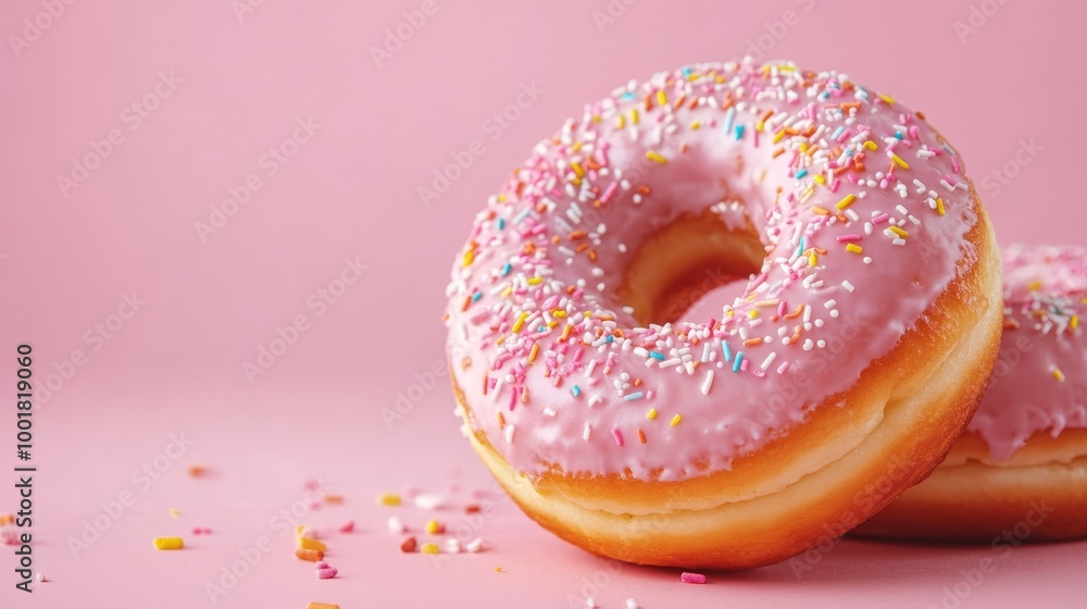 Pink donuts. Food background Pink donuts. Food background