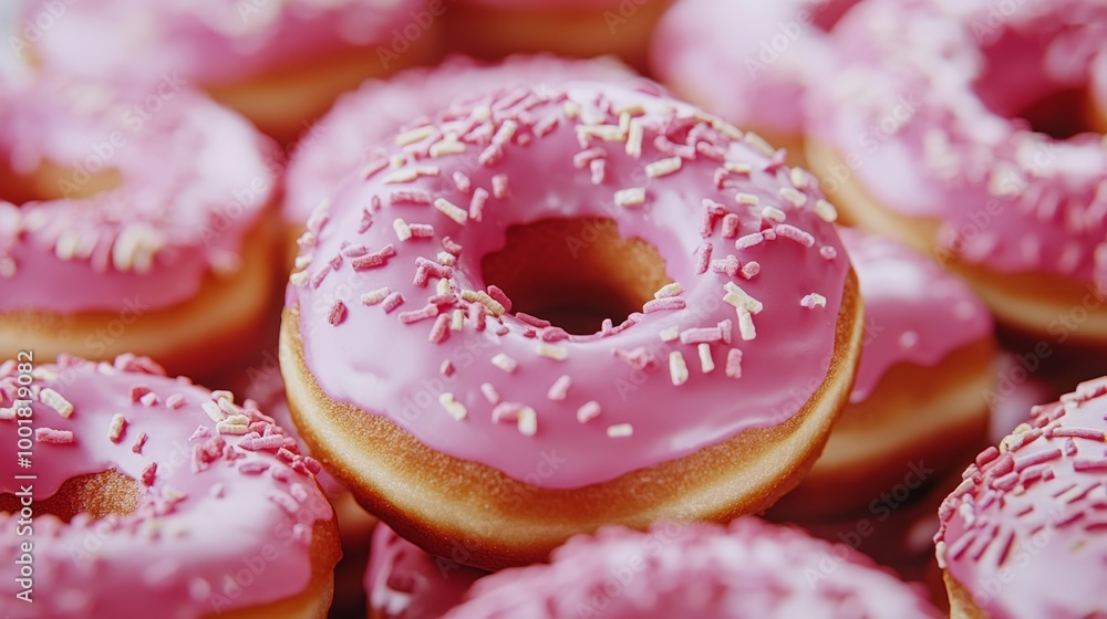 Pink donuts. Food background Pink donuts. Food background