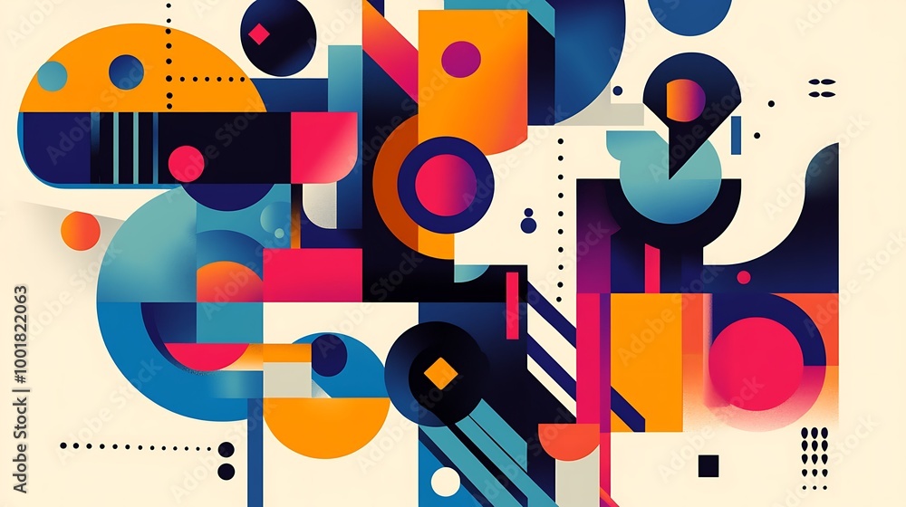 Abstract geometric shapes in vibrant colors. Abstract geometric shapes in vibrant colors.