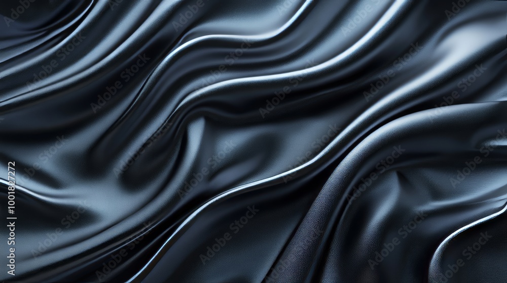 A black and white image of a piece of fabric with a wavy pattern A black and white image of a piece of fabric with a wavy pattern