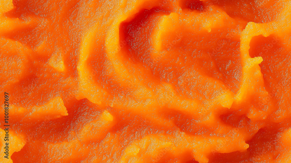 a close-up, top-down view, texture background of carrot jam spread across the entire frame, filling the image with its vibrant orange color and smooth texture a close-up, top-down view, texture background of carrot jam spread across the entire frame, filling the image with its vibrant orange color and smooth texture