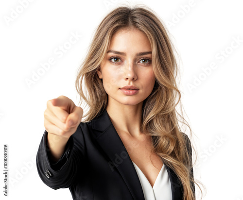 Wallpaper Mural Mulher de negócios apontando o dedo para frente  Torontodigital.ca