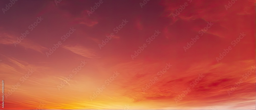 Obraz premium Fiery Sunset Sky