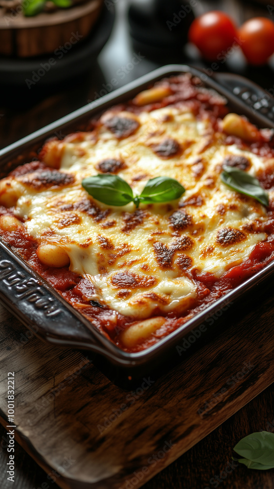 Delicious Gnocchi Sorrentina Baked with Marinara and Cheese Delicious Gnocchi Sorrentina Baked with Marinara and Cheese