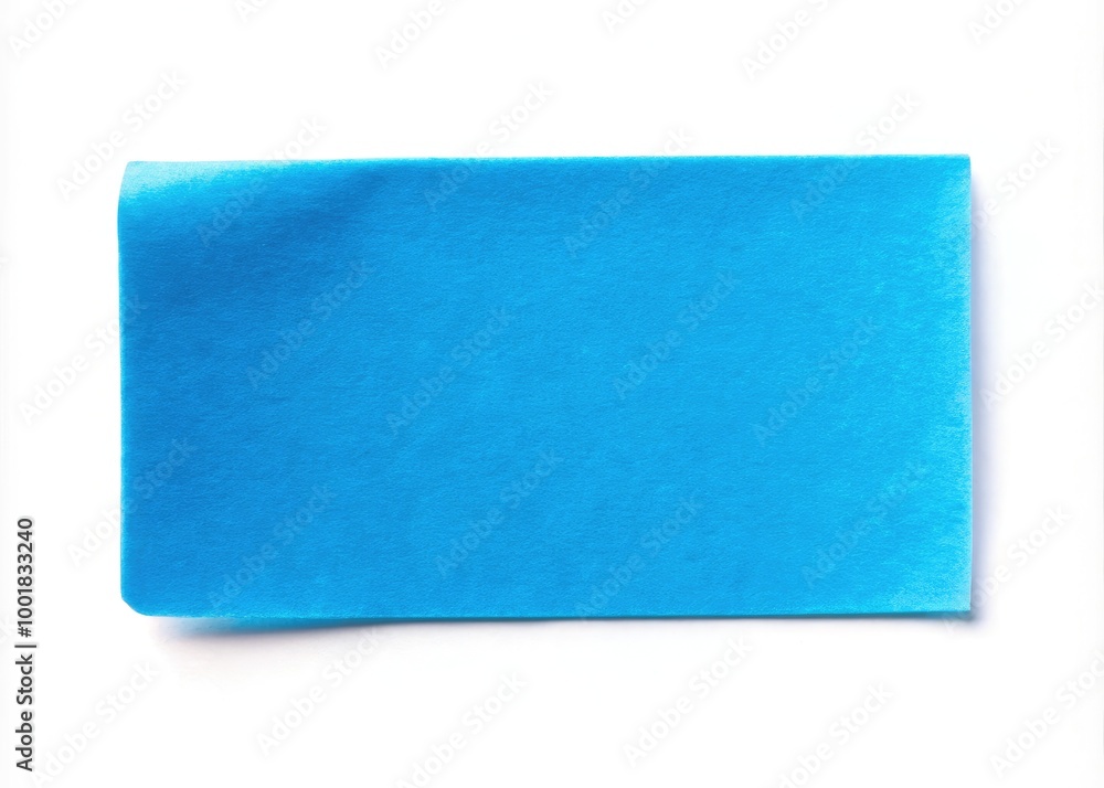 Old Blue Round Adhesive Paper Sticker Label Isolated on White Background for Creative Use and Design