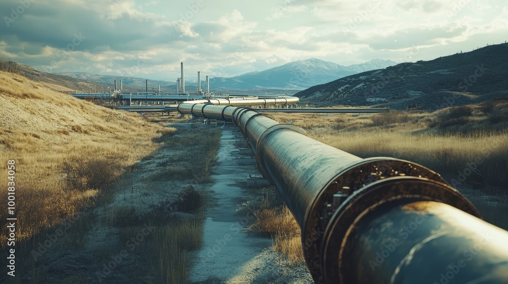 Gas pipeline. Natural gas pipes background Gas pipeline. Natural gas pipes background