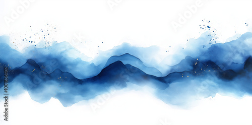 Abstract blue watercolor splash background