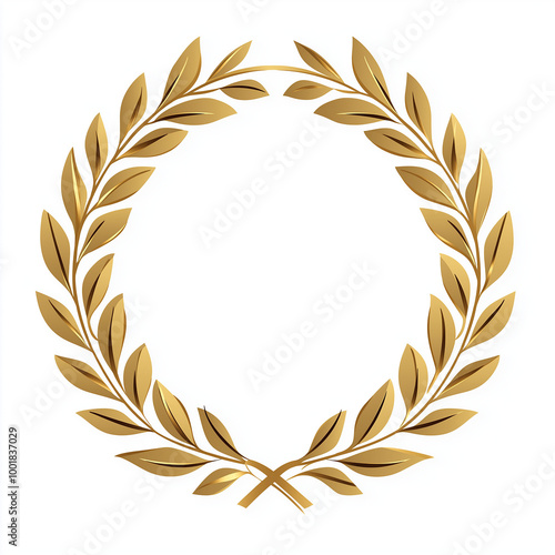 Gold Wreath award icon on a white background
