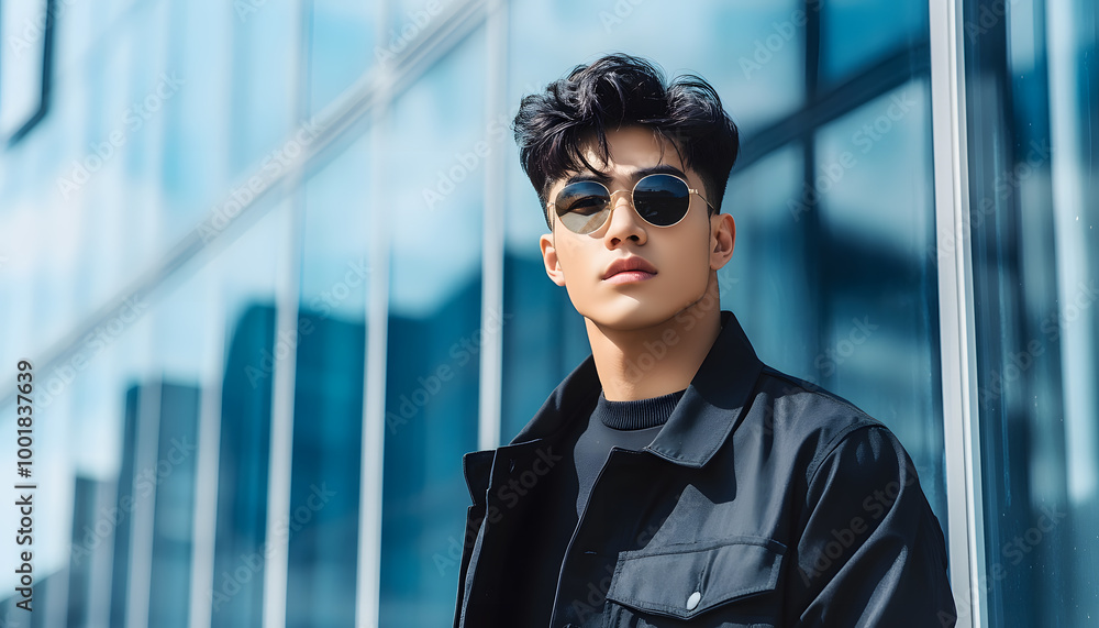 Handsome mixed race asia american fashion model Handsome mixed race asia american fashion model