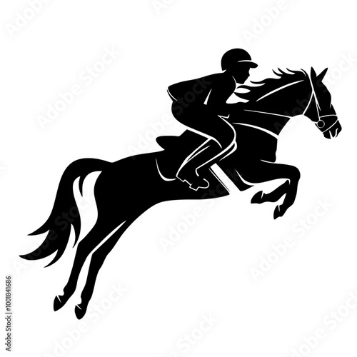 horse and rider jumping 2