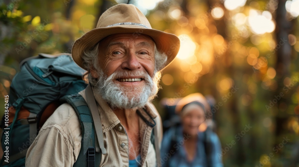 An elderly man enjoying the outdoors with her friends captures a moment of joy and an active lifestyle among seniors with her smile. A lively snapshot of senior living at its best. An elderly man enjoying the outdoors with her friends captures a moment of joy and an active lifestyle among seniors with her smile. A lively snapshot of senior living at its best.