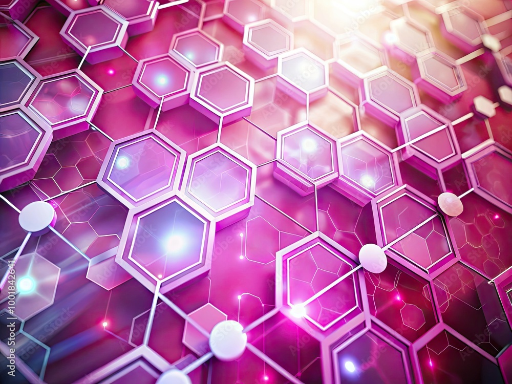 Soft White and Light Pink Hexagonal Background with Network Design for Elegant Digital Projects Soft White and Light Pink Hexagonal Background with Network Design for Elegant Digital Projects
