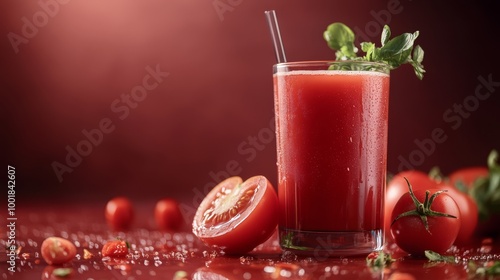 Tomato juice. Premium food background