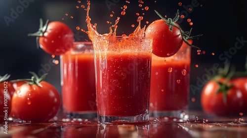 Tomato juice. Premium food background