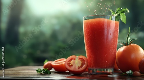 Tomato juice. Premium food background