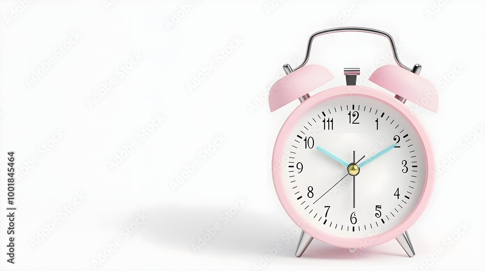 Pink Alarm Clock White Background Pink Alarm Clock White Background