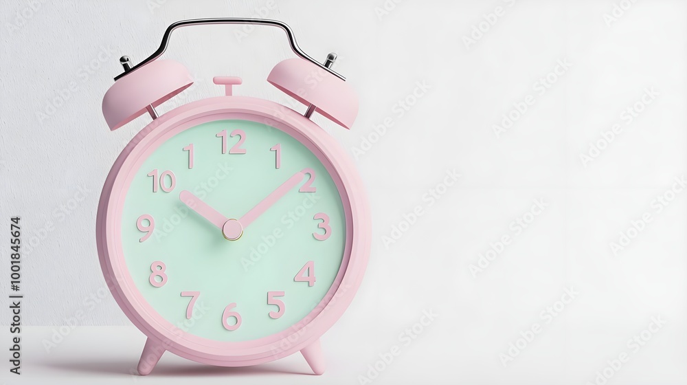 Pink Alarm Clock White Background Pink Alarm Clock White Background