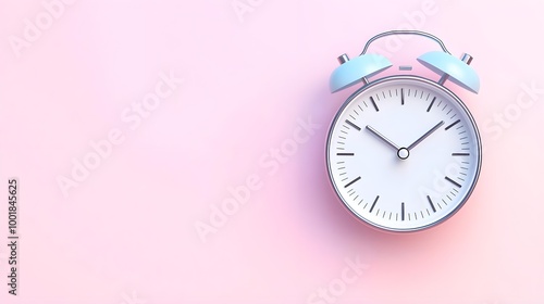 Pink Background Alarm Clock