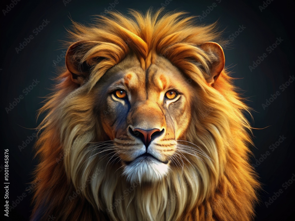Naklejka premium Stunning Realistic 3D Lion Model for Wildlife, Nature, and Animal-Themed Projects and Designs