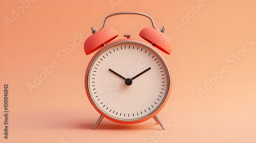 Pink Alarm Clock Minimalist photo