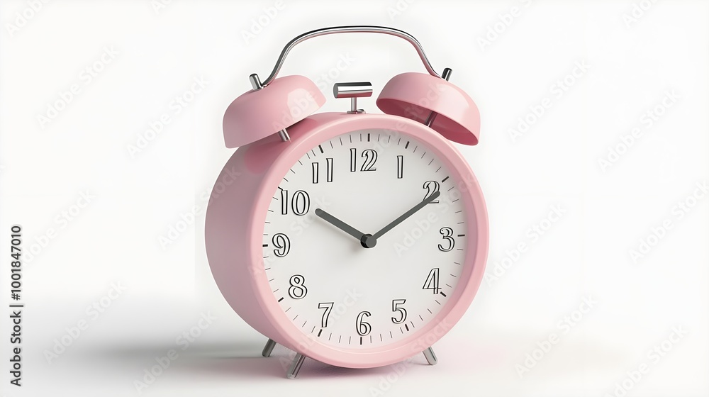 Pink Alarm Clock White Background Pink Alarm Clock White Background