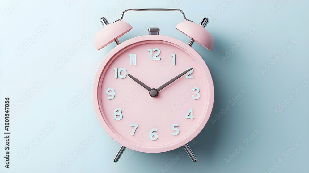 Pink Alarm Clock Time Concept Pink Alarm Clock Time Concept