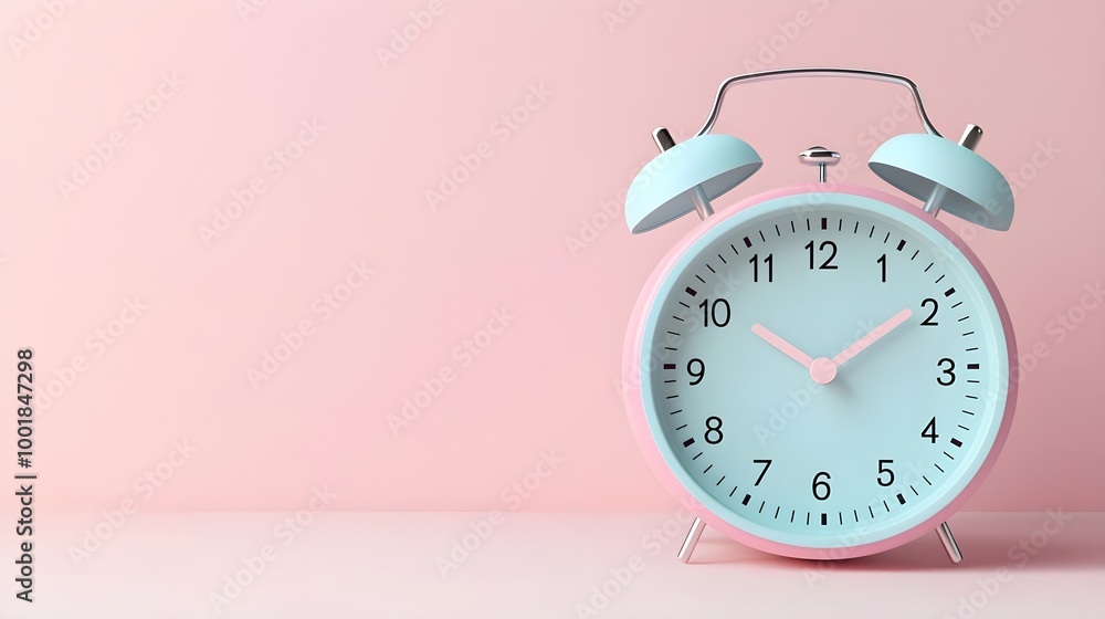 Pink and Blue Alarm Clock Pink and Blue Alarm Clock