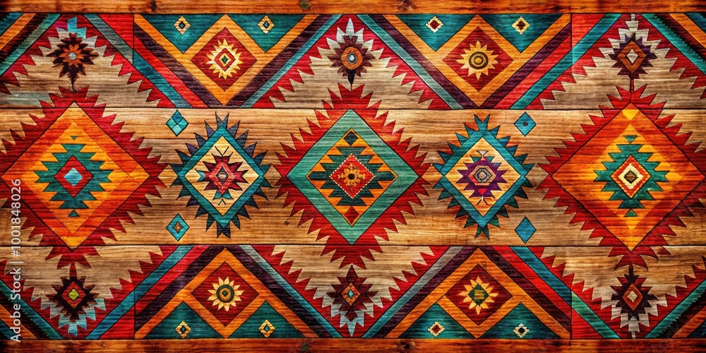 Traditional Western Pattern Design Featuring Rustic Elements with Earthy Tones and Textured Background Traditional Western Pattern Design Featuring Rustic Elements with Earthy Tones and Textured Background