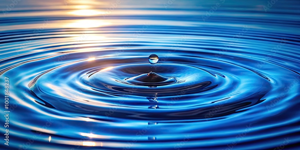 Tranquil Blue Water Background with Gentle Ripples and Reflections for Serene Visual Designs Tranquil Blue Water Background with Gentle Ripples and Reflections for Serene Visual Designs