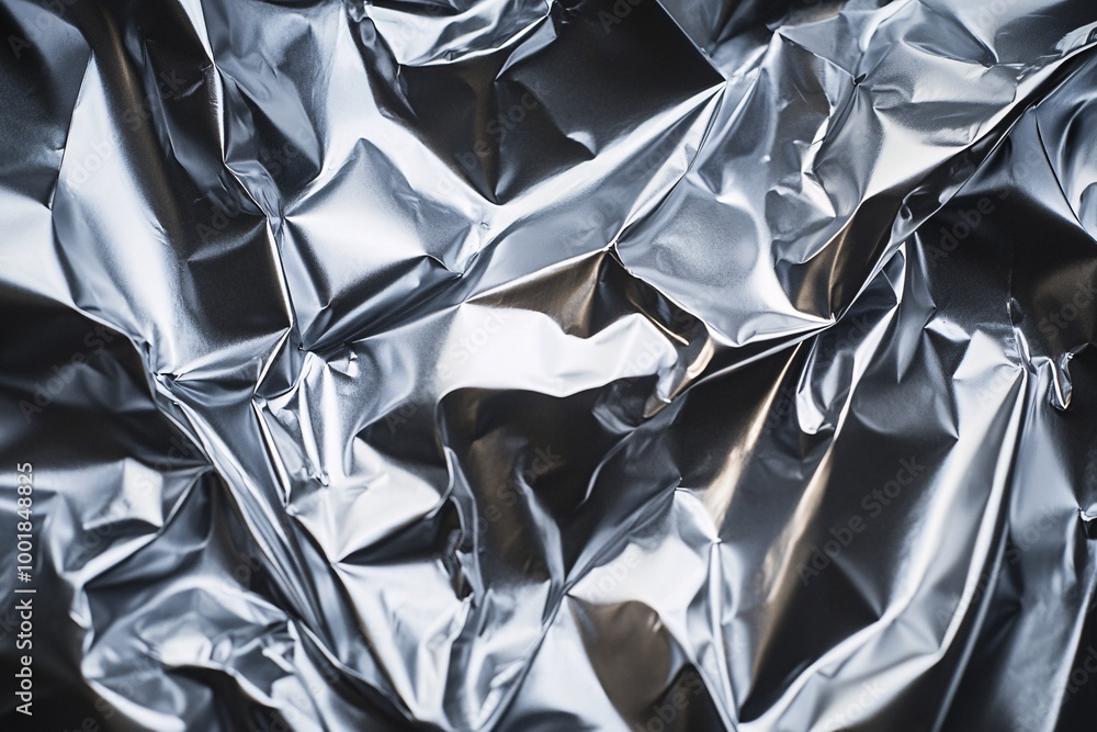 Silver Foil Crumpled Texture Background Silver Foil Crumpled Texture Background