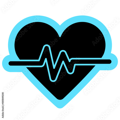 Lifeline icon, Heart beat medical