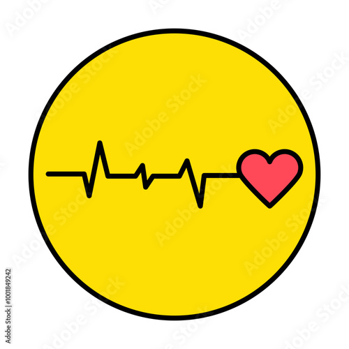 Lifeline icon, Heart beat medical