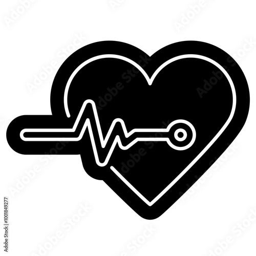 Lifeline icon, Heart beat medical