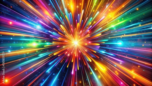 Vibrant abstract background design with colorful spark elements for dynamic zoom or video calls