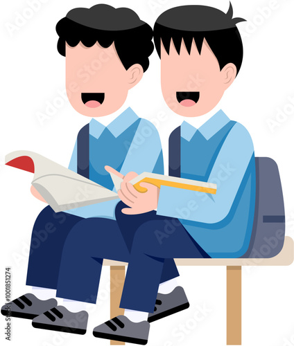 Character Of Happy Kindergarten Students 